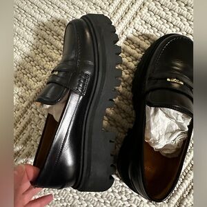 MAJE Chunky Platform Leather Loafers 🖤🏅